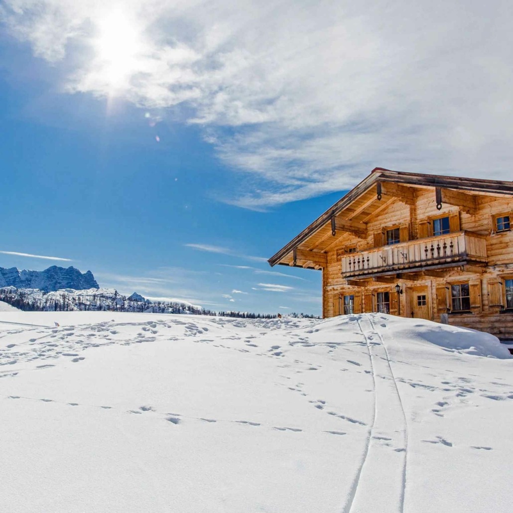 Almhütte Schafferkaser im Winter